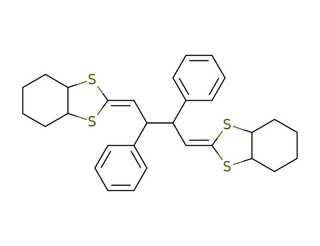 Molecular Structure of 62499-80-3 (1,3-Benzodithiole,
2,2'-(2,3-diphenyl-1,4-butanediylidene)bis[hexahydro-)