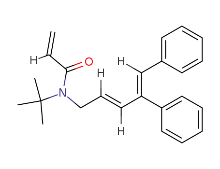 Molecular Structure of 39550-09-9 (2-Propenamide,
N-(1,1-dimethylethyl)-N-(4,5-diphenyl-2,4-pentadienyl)-, (E,Z)-)