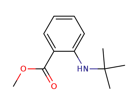Molecular Structure of 61752-06-5 (Benzoic acid, 2-[(1,1-dimethylethyl)amino]-, methyl ester)