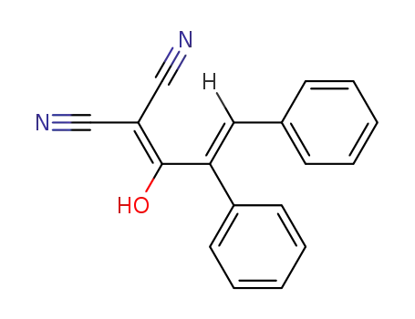 Molecular Structure of 62970-45-0 (Propanedinitrile, (1-hydroxy-2,3-diphenyl-2-propenylidene)-, (E)-)