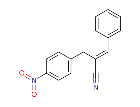 Molecular Structure of 63250-76-0 (Benzenepropanenitrile, 4-nitro-a-(phenylmethylene)-, (E)-)