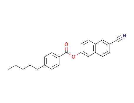 Molecular Structure of 58573-85-6 (Benzoic acid, 4-pentyl-, 6-cyano-2-naphthalenyl ester)