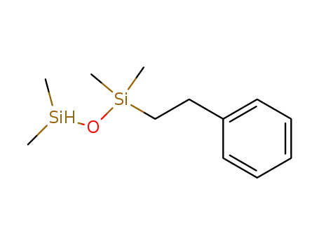 Molecular Structure of 67601-75-6 (Disiloxane, 1,1,3,3-tetramethyl-1-(2-phenylethyl)-)