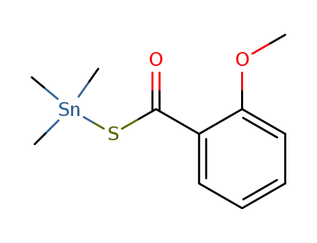 Molecular Structure of 40898-68-8 (Stannane, [(2-methoxybenzoyl)thio]trimethyl-)