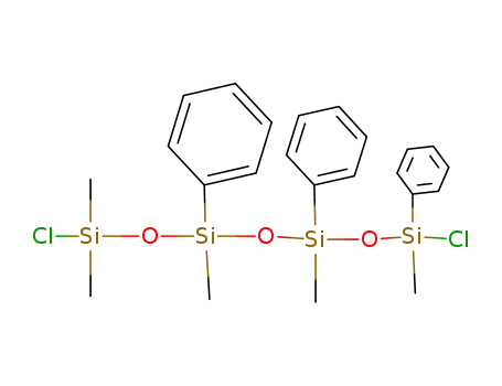 Molecular Structure of 18782-95-1 (1.7-Dichlor-1.1.3.5.7-pentamethyl-3.5.7-triphenyl-tetrasiloxan)