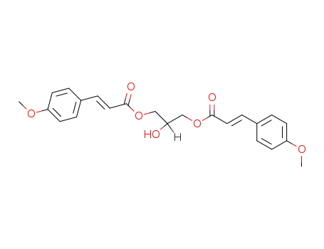 Molecular Structure of 65526-96-7 (2-Propenoic acid, 3-(4-methoxyphenyl)-, 2-hydroxy-1,3-propanediyl
ester)