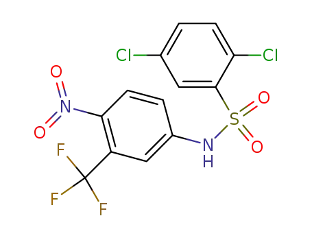 Molecular Structure of 61072-97-7 (Benzenesulfonamide, 2,5-dichloro-N-[4-nitro-3-(trifluoromethyl)phenyl]-)