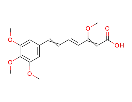 Molecular Structure of 60427-81-8 (2,4,6-Heptatrienoic acid, 3-methoxy-7-(3,4,5-trimethoxyphenyl)-)