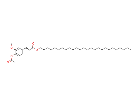 Molecular Structure of 63034-28-6 (2-Propenoic acid, 3-[4-(acetyloxy)-3-methoxyphenyl]-, hexacosyl ester,
(E)-)