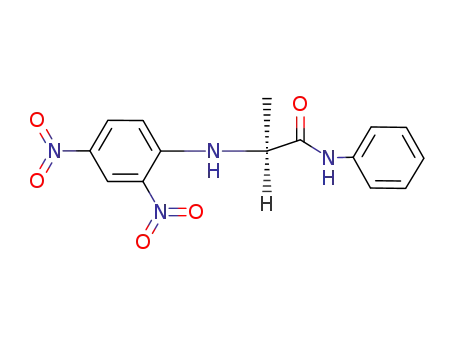 Molecular Structure of 15224-55-2 (Propanamide, 2-[(2,4-dinitrophenyl)amino]-N-phenyl-, (S)-)