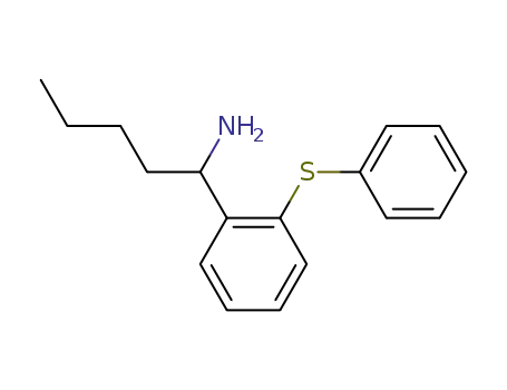 Molecular Structure of 881002-30-8 (Benzenemethanamine, a-butyl-2-(phenylthio)-)