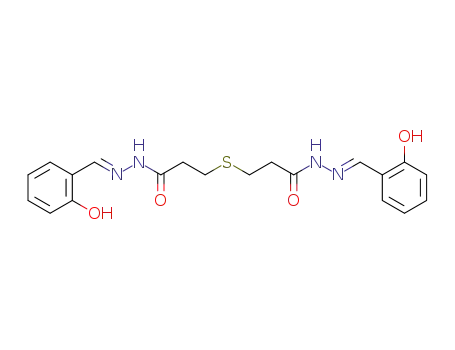 Molecular Structure of 7250-15-9 (Propanoicacid, 3,3'-thiobis-, bis[[(2-hydroxyphenyl)methylene]hydrazide] (9CI))
