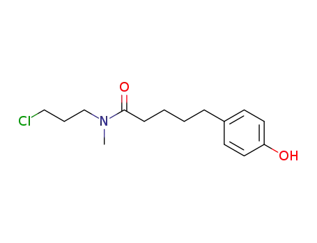 Molecular Structure of 64201-42-9 (Benzenepentanamide, N-(3-chloropropyl)-4-hydroxy-N-methyl-)