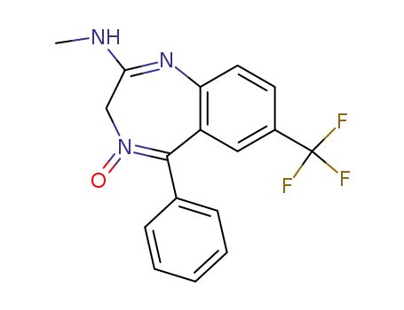 Molecular Structure of 1525-53-7 (3H-1,4-Benzodiazepin-2-amine,N-methyl-5-phenyl-7-(trifluoromethyl)-, 4-oxide)