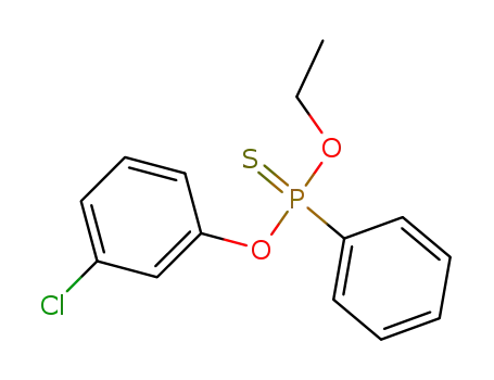 Molecular Structure of 57856-19-6 (Phosphonothioic acid, phenyl-, O-(3-chlorophenyl) O-ethyl ester)