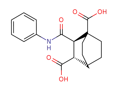 Molecular Structure of 63116-34-7 (Bicyclo[2.2.2]octane-1,3-dicarboxylic acid, 2-[(phenylamino)carbonyl]-,
trans-)