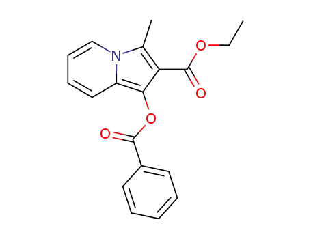 Molecular Structure of 63273-01-8 (2-Indolizinecarboxylic acid, 1-(benzoyloxy)-3-methyl-, ethyl ester)