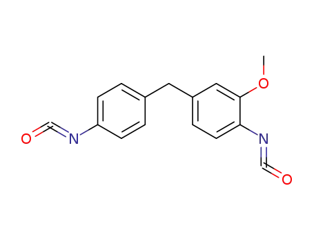 Molecular Structure of 16832-64-7 (Benzene, 1-isocyanato-4-[(4-isocyanatophenyl)methyl]-2-methoxy-)