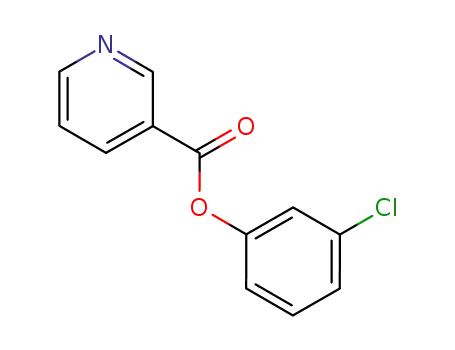 Molecular Structure of 3468-47-1 (3-Pyridinecarboxylic acid, 3-chlorophenyl ester)