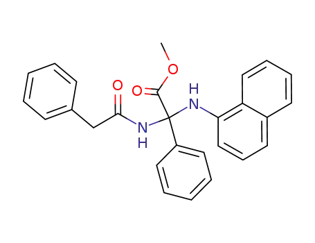 2-Phenyl-2-naphthyl-<sup>(1)</sup>-amino-2-phenylacetamino-essigsaeure-methylester