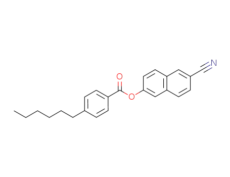 Molecular Structure of 58573-86-7 (Benzoic acid, 4-hexyl-, 6-cyano-2-naphthalenyl ester)