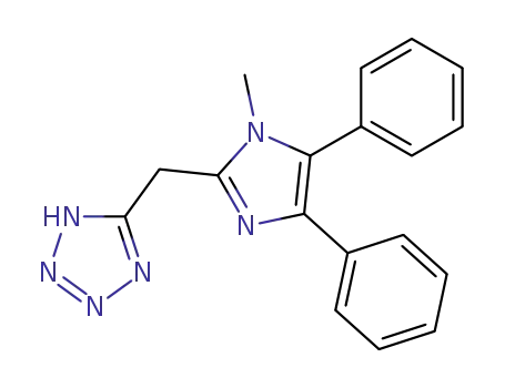 Molecular Structure of 63927-86-6 (1H-Tetrazole, 5-[(1-methyl-4,5-diphenyl-1H-imidazol-2-yl)methyl]-)