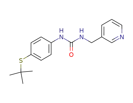 Molecular Structure of 54528-18-6 (Urea, N-[4-[(1,1-dimethylethyl)thio]phenyl]-N'-(3-pyridinylmethyl)-)