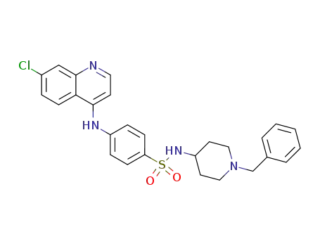 Molecular Structure of 59528-78-8 (Benzenesulfonamide,
4-[(7-chloro-4-quinolinyl)amino]-N-[1-(phenylmethyl)-4-piperidinyl]-)