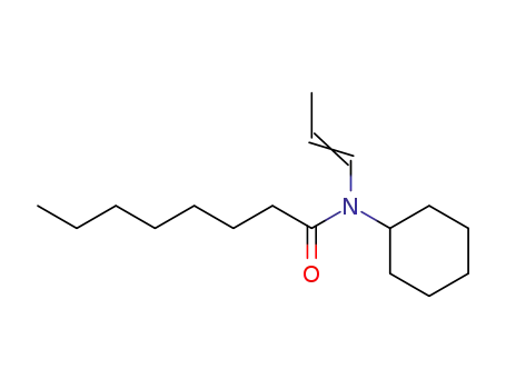 Molecular Structure of 66521-26-4 (Octanamide, N-cyclohexyl-N-1-propenyl-)