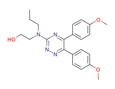 Molecular Structure of 59663-42-2 (Ethanol, 2-[[5,6-bis(4-methoxyphenyl)-1,2,4-triazin-3-yl]propylamino]-)
