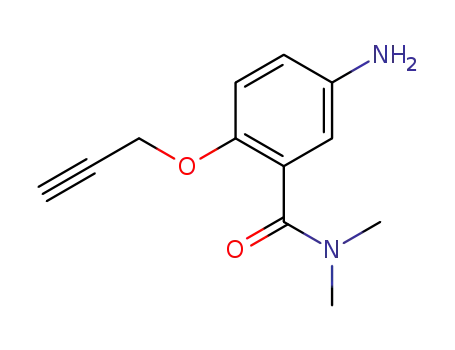 Molecular Structure of 30533-84-7 (5-amino-N,N-dimethyl-2-(prop-2-yn-1-yloxy)benzamide)