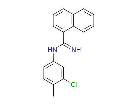 Molecular Structure of 23564-87-6 (1-Naphthalenecarboximidamide,N-(3-chloro-4-methylphenyl)-)