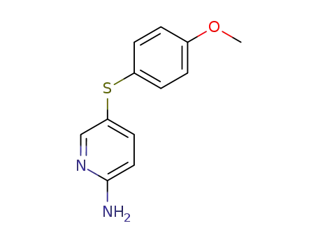 Molecular Structure of 64064-34-2 (2-Pyridinamine, 5-[(4-methoxyphenyl)thio]-)