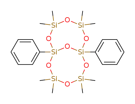 Molecular Structure of 49538-51-4 (Bicyclo[5.5.1]hexasiloxane, 3,3,5,5,9,9,11,11-octamethyl-1,7-diphenyl-)