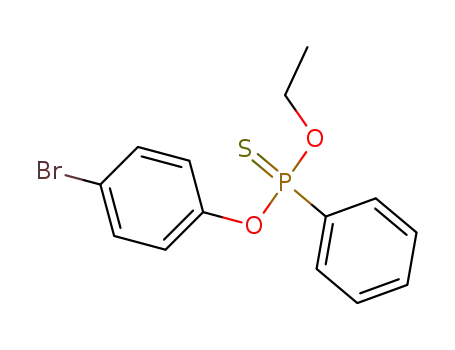 Molecular Structure of 57856-24-3 (Phosphonothioic acid, phenyl-, O-(4-bromophenyl) O-ethyl ester)