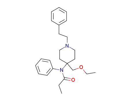 Molecular Structure of 61087-30-7 (Propanamide,
N-[4-(ethoxymethyl)-1-(2-phenylethyl)-4-piperidinyl]-N-phenyl-)