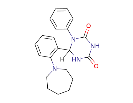 1,3,5-Triazine-2,4(1H,3H)-dione,
6-[2-(hexahydro-1H-azepin-1-yl)phenyl]dihydro-5-phenyl-