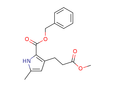 1H-Pyrrole-3-propanoic acid, 5-methyl-2-[(phenylmethoxy)carbonyl]-,  methyl ester