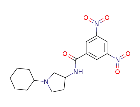 Molecular Structure of 50734-12-8 (Benzamide, N-(1-cyclohexyl-3-pyrrolidinyl)-3,5-dinitro-)