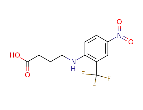 Molecular Structure of 65783-36-0 (Butanoic acid, 4-[[4-nitro-2-(trifluoromethyl)phenyl]amino]-)