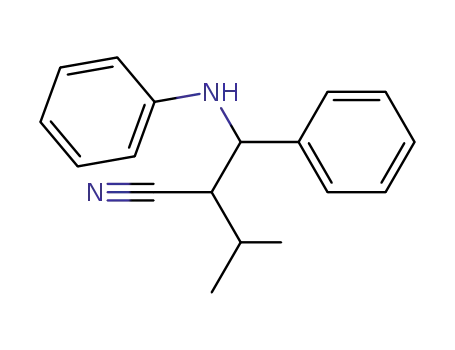 Molecular Structure of 62834-14-4 (Benzenepropanenitrile, a-(1-methylethyl)-b-(phenylamino)-)