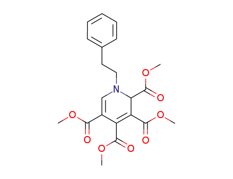 Molecular Structure of 61760-31-4 (2,3,4,5-Pyridinetetracarboxylic acid, 1,2-dihydro-1-(2-phenylethyl)-,
tetramethyl ester)