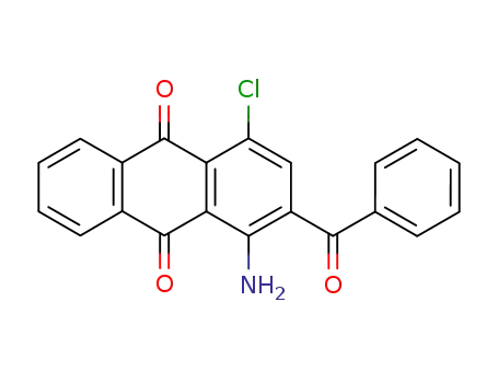 Molecular Structure of 63446-46-8 (9,10-Anthracenedione, 1-amino-2-benzoyl-4-chloro-)