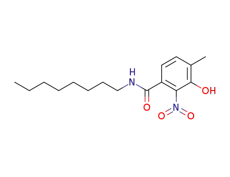 Molecular Structure of 63435-37-0 (Benzamide, 3-hydroxy-4-methyl-2-nitro-N-octyl-)