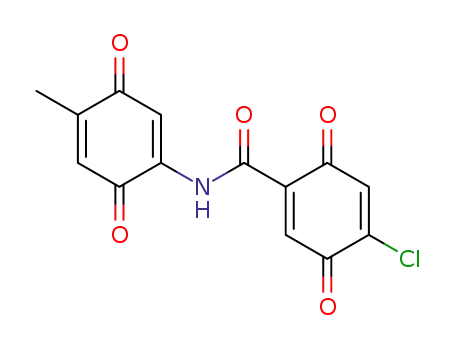 Molecular Structure of 60917-42-2 (1,4-Cyclohexadiene-1-carboxamide,
4-chloro-N-(4-methyl-3,6-dioxo-1,4-cyclohexadien-1-yl)-3,6-dioxo-)