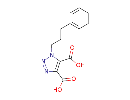 Molecular Structure of 63777-47-9 (1H-1,2,3-Triazole-4,5-dicarboxylic acid, 1-(3-phenylpropyl)-)