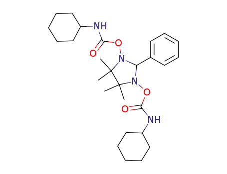 1,3-bis-cyclohexylcarbamoyloxy-4,4,5,5-tetramethyl-2-phenyl-imidazolidine