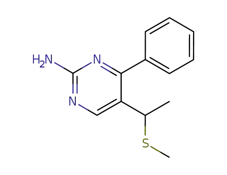 Molecular Structure of 61541-70-6 (2-Pyrimidinamine, 5-[1-(methylthio)ethyl]-4-phenyl-)