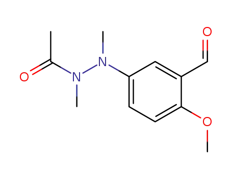 Molecular Structure of 62480-35-7 (Acetic acid, 2-(3-formyl-4-methoxyphenyl)-1,2-dimethylhydrazide)