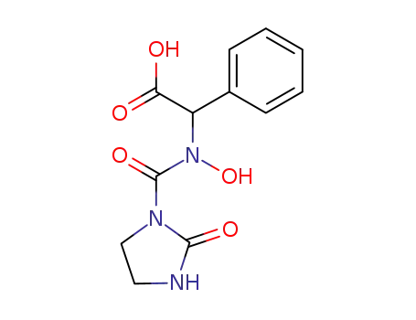 Molecular Structure of 62216-76-6 (Benzeneacetic acid,
a-[hydroxy[(2-oxo-1-imidazolidinyl)carbonyl]amino]-)